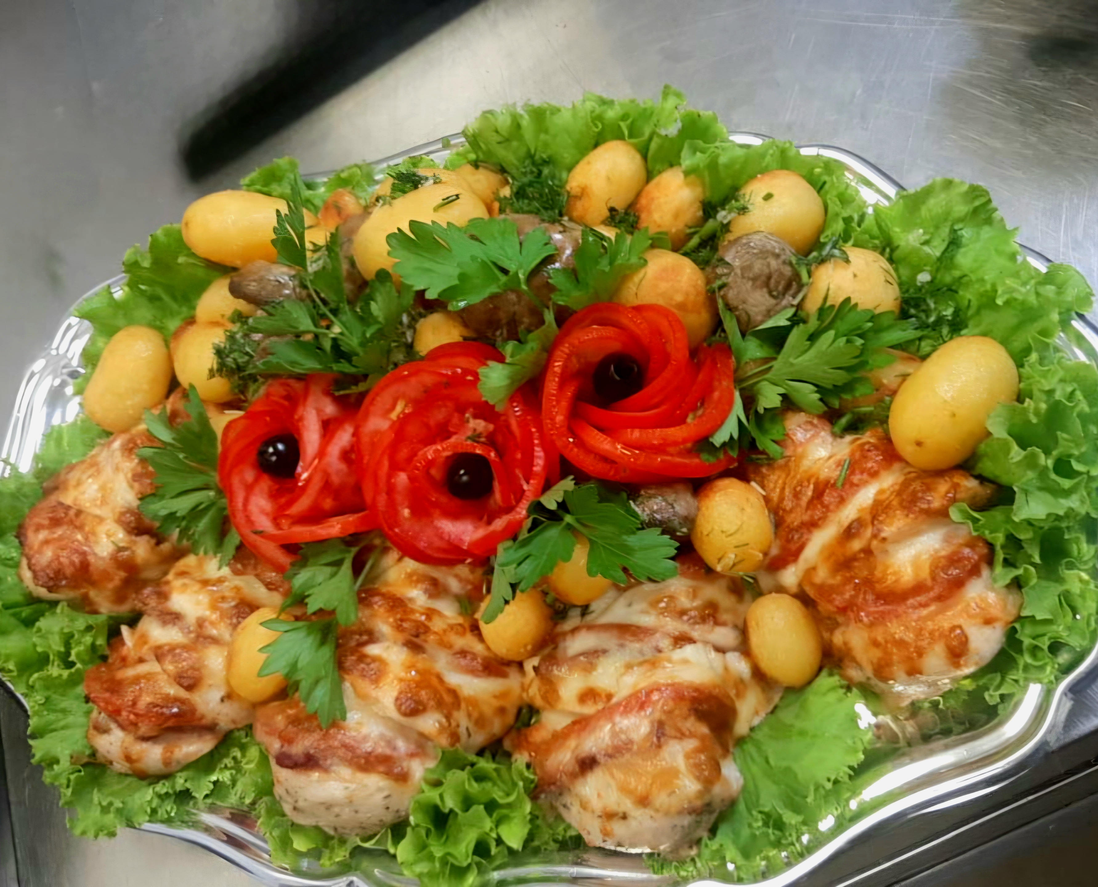 Куриная грудка с копчёностями и овощами (~3 кг)